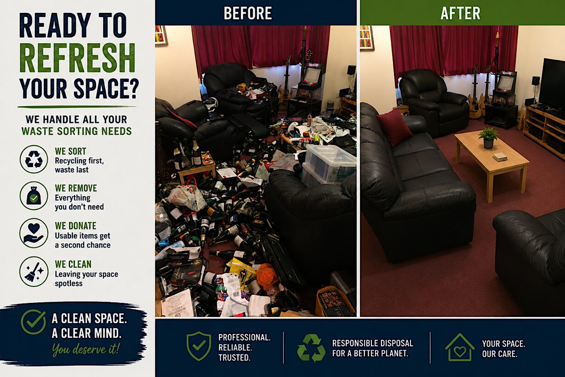 Sitting room cleared and made usable again — Cumbria Hoarding